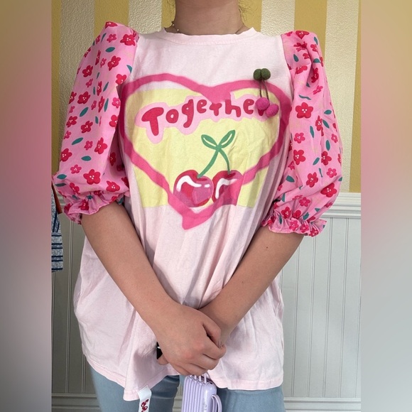 Pink Shirt with Cherry Design - Picture 3 of 7